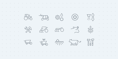 ProDealCenter Icons cow design farm icons pictos tire ui