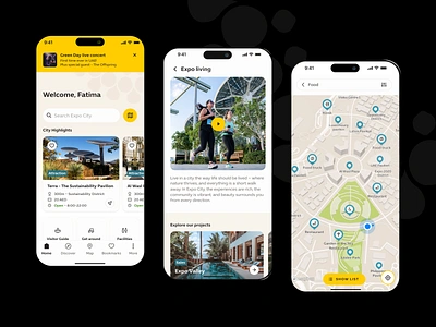 Expo City Dubai - mobile app card city dubai map mapbox navbar omniapp smart