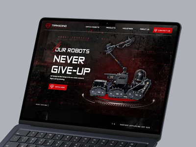 ROBOT Website Header Design visual appeal