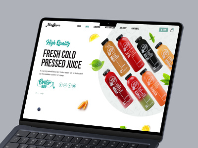 Fresh Juice Header Design custom web design