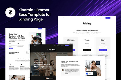 Framer Multi Layout Template framer framer template landing page landing page template website template