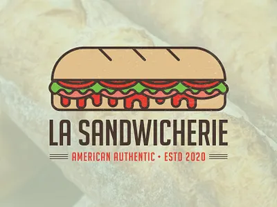 Logo and Branding concept for "La Sandwicherie" brand designer branding fast food food food logo graphic designer junkie food la sandwicherie logo designer logo maker logos sandwich sandwich logo