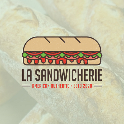 Logo and Branding concept for "La Sandwicherie" brand designer branding fast food food food logo graphic designer junkie food la sandwicherie logo designer logo maker logos sandwich sandwich logo