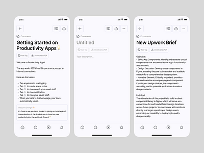 Create a Note - Productivity Apps application clean design mobile notes notion productivity uidesign ux