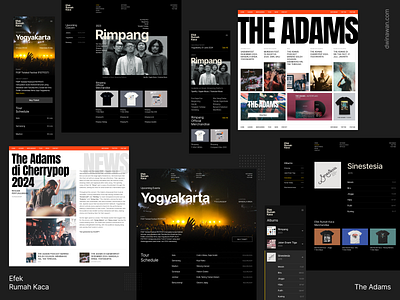 Design Exploration - Indie Band Website articles band bold branding clean design ecommerce grid homepage landing page layout mobile version music playlist responsive typography ui ux website whitespace