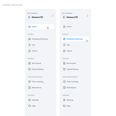 Navigation branding dashboard design figma financialwebsite fintech herosection hr hrm illustration landingpage logo payroll saas ui