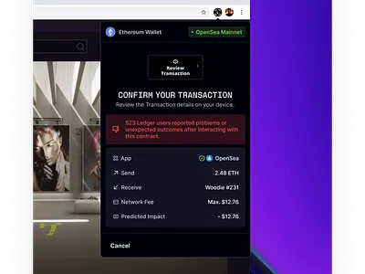Web 3 Interaction – Ledger Connect ai app chrome crypto ethereum extension ledger transaction wallet web 3
