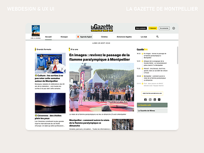 La Gazette de Montpellier montpellier newspaper ui design webdesign