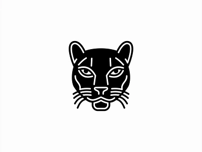 Panther Logo animal branding cat cougar design emblem feline geometric icon illustration lines logo mark mascot panther puma simple sports vector