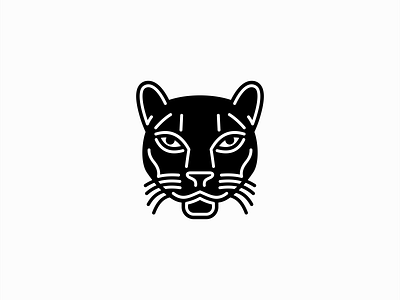 Panther Logo animal branding cat cougar design emblem feline geometric icon illustration lines logo mark mascot panther puma simple sports vector