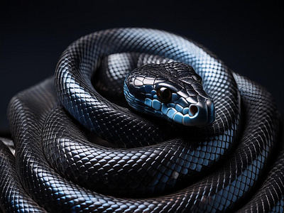 Black Snake — AI — Digital Artwork adobe firefly ai artwork design graphic design illustration minimal modern portfolio visual