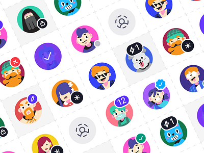 Avatar Designs from PlaceUI Design System app design avatar dashboard design design system graphic design illustrations inspiration mobile app re redesign status ui ux web app