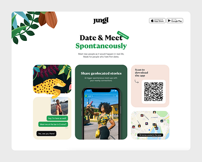 Jungl - Website project. 3d animation app art branding design flat graphic design icon illustration illustrator logo minimal motion graphics typography ui ux vector web website