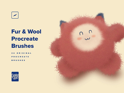 Fur & Wool Procreate Brushes 3d animal art brush brushes character curl design fur furry hair illustration painting procreate texture veila wool