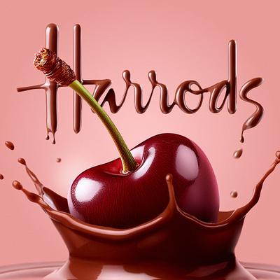 Harrods Chocolate Cherries advertising campaign creative mockups creative product creative retouching marketing photoshop product design product photography social media content