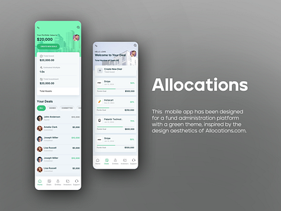 This mobile app Allocations has been designed by Ansysoft adobeillustrator adobephotoshop allocations.com allocationsapp android appstore creativity designaesthetics development figma googleplay greentheme innovation ios mobile app technology uiux userexperience