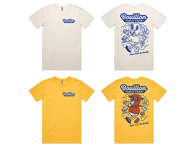 Bouillon Family Farms shirts for RAWMEN illustration merch rawmen screenprint typography vector