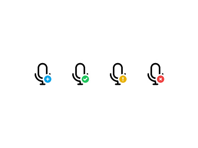 7 — 🎙️ Mic Icon Set branding icon icon design icon designer iconography icons illustration microphone pictogram ui vector