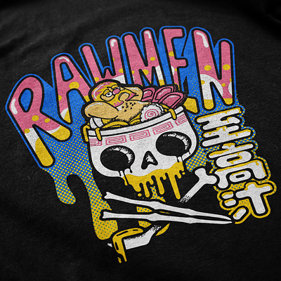 RAWMEN Death Bowl Shirt apparel illustration merch screenprint vector