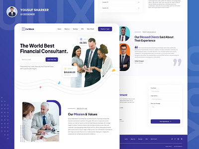 Finance & Consulting Landing Page agency consulting figma finance finance consulting graphic design landing page ui ui designer web ui website design y.s tusar yousuf sharker