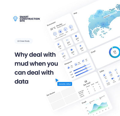 UX Case Study on Smart Construction Site 3d architecture branding building case study construction dashboard design desktop graphic design grid illustraion laptop logo mockup modular portfolio ui ux ux case study