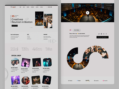 Event Website UI art design event landing landing page minimal music popular shot ui uidesign web web design website