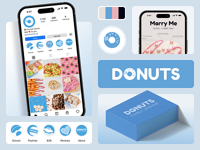 Donuts Family: Sweet Branding and Visual Identity branding content creating creative design donuts figma foodphotography graphic design instagram logo logodesign packagingdesign productdesign smm socialmediadesign ui uiux visualidentity