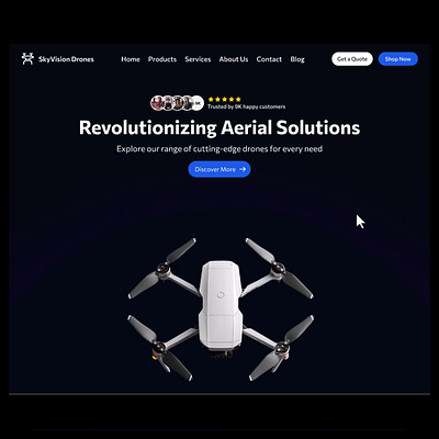 Drone Website Design (WIP) - Video design designer drones product design product designer ui ui design ui designer uiux uiux design uiux designer user experience user interface ux ux design ux designer web design website