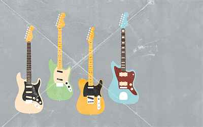 Fender Guitar Wallpaper graphic design illustration johannesburg south africa