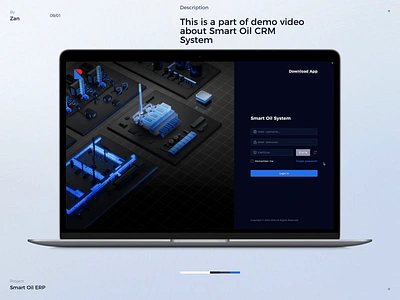 Smart Oil ERP x Dashboard 3d animation cms dashboard landing page login page motion graphics ui uiux ux web website