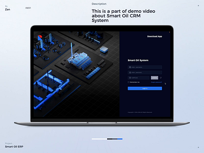 Smart Oil ERP x Dashboard 3d animation cms dashboard landing page login page motion graphics ui uiux ux web website