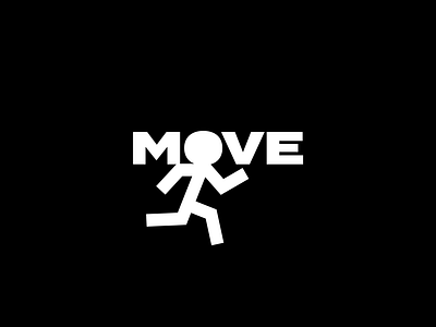 Move branding design graphic design illustration illustrator logo man minimal move run stickman vector