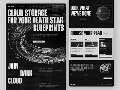 A Cloud Storage product from the Star Wars universe 3d cinema 4d communication design graphic design ui web design