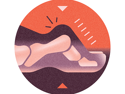 How to fix your aching feet (AARP magazine) bone feet illustration infographic toe toes