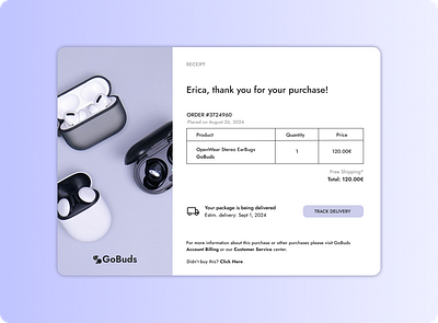 Email Receipt / Visual Exploration ui ui challenge user interface ux visual design