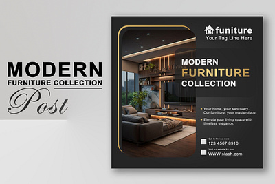 Design a Modern Furniture Collection Post For You. 3d animation 3d illustration banner design brochure design business card design card design flayer design furniture design graphic design letter head modern poster motion graphics post card design poster design social media post design typography uiux design visiting card design wedding card design