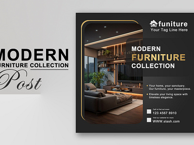 Design a Modern Furniture Collection Post For You. 3d animation 3d illustration banner design brochure design business card design card design flayer design furniture design graphic design letter head modern poster motion graphics post card design poster design social media post design typography uiux design visiting card design wedding card design