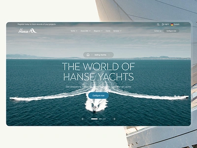 Building 7 brands for HanseYachts breadcrumbs button colors configurator configure dropdown filters hero homepage input list map menu nav navigation scheme settings slider typography yacht