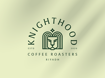 Knighthood Coffee Roasters abstract bade branding cafe logo clever coffee logo drink logo high end logo lineart lion logo logo luxury logo monogram premium logo retro roasters logo roasting logo star logo typography vintage