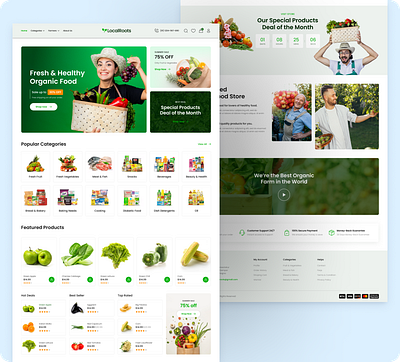 Grocery Store Website ecommerce grocery store ui design uiux design ux design visual design web design website