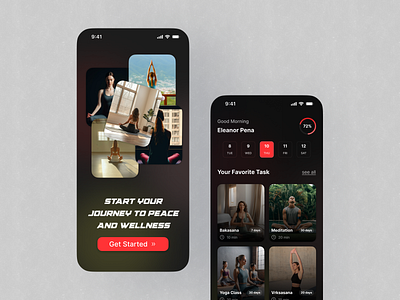 Flowza - Yoga App UI Design ! android app design app ui application design free free ui graphic design ios ios app mobile ui trend trend design trend ui ui ui ux yoga yoga app yoga app design yoga app ui