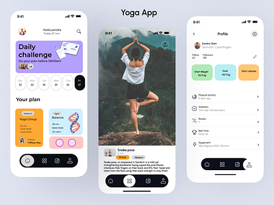 Yoga App desgin mobile ui desgin mobile ux mobile app mobile uiux ui ux