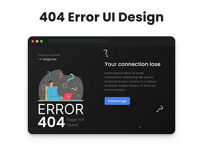 Error 404 UI Design daily ui error 404 error page figma design ui ux uiux uiuxdesign