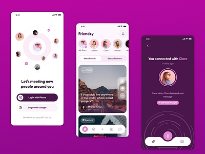 Dating App: UI Design app app design dating design graphic design gui ui uiux uxui