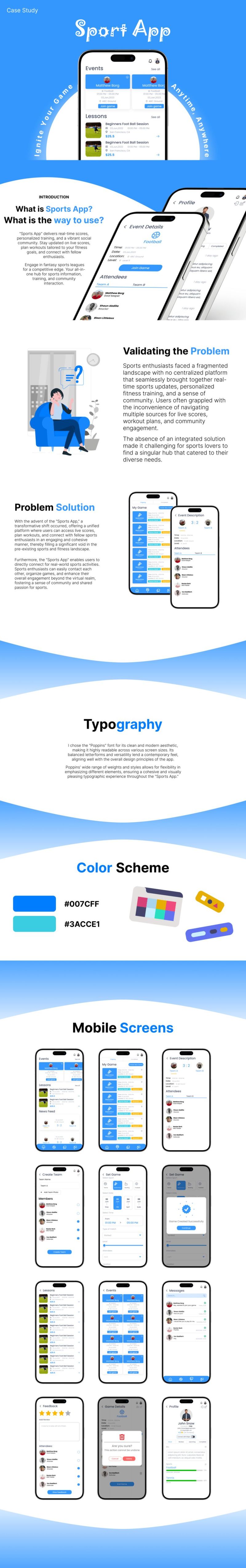 Sports App Case Study app design ui uiux user experience