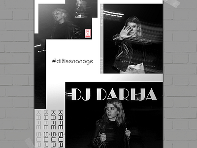 "#dižisenanoge" Party Poster ~ DJ Darija, Belgrade 2020