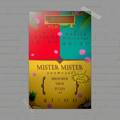 "MISTER MISTER Showcase" Show Poster ~ Belgrade 2021