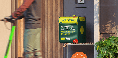 Rapida – Branding for the Delivery Service branding color scheme design logo marketing mockup ui