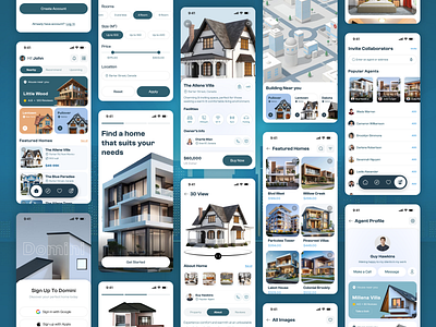 Real-Estate Property Management: Mobile App animation app design application daily ui design dribbble figma home house mobile mobile app mobile app design real estate ui ui design ui ux user experience user interface ux ux design