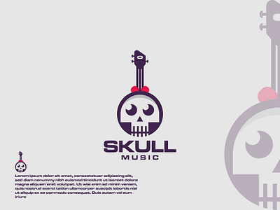 Skull Music Free Vector Logo Design branding creative design graphic design logo logo designs logos modern logo music style musij dj skull music vector